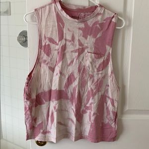 Reebok pink tie dyed tank